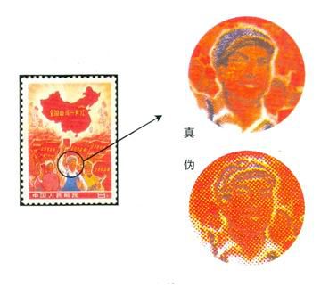 《全国山河一片红》（错体停发）邮票的真伪鉴别