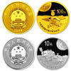 中國探月首次落月成功金銀紀念幣