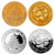 2006年中国民生银行成立10周年熊猫加字本金银套币（1/4盎司金+1盎司银）