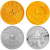 2008年广西成立50周年本金银套币(1/4盎司金+1盎司银) 