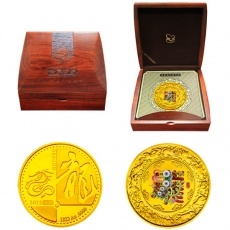 2012龙年生肖圆形1公斤纪念金章