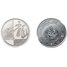 2012龙年生肖圆形12公斤银章