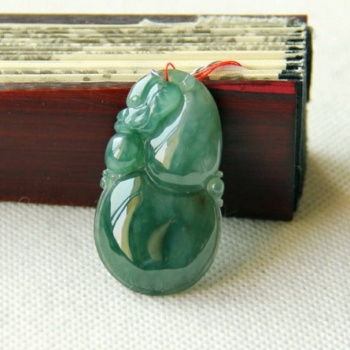 老坑油青天然A貨翡翠福祿壽 AE4 21525055