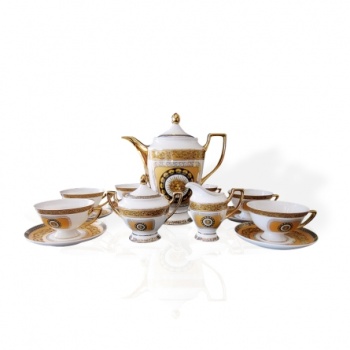 欧式陶瓷versace(范思哲)陶瓷17头皇家咖啡具茶具