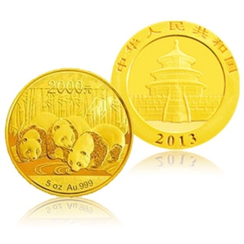 2013年熊貓金銀紀(jì)念幣5盎司金幣