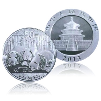2013年熊猫金银纪念币5盎司银币