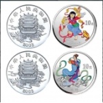 2003年中国民间神话故事第3组1盎司彩银套币（2*1盎司）