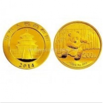 2014年熊猫金币 1/2盎司 圆形金币