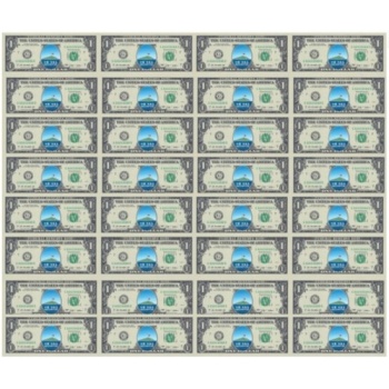 《中国钓鱼岛》 美元32连体特别纪念钞