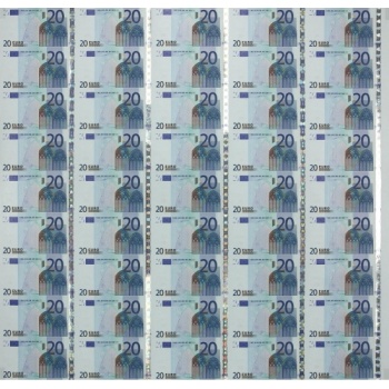 20 Euro 45連體整版鈔（歐元）