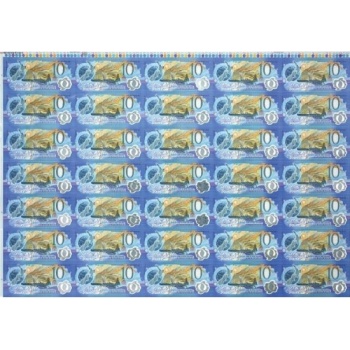 新西兰1999版$10 35连体整版钞