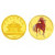 2002年壬午马年 金银纪念币1/10盎司圆形彩色金币