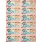 库克群岛1987年$10十二连体钞