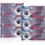 香港10元塑料钞3连体 香港塑料公益钞 公益钞三联体