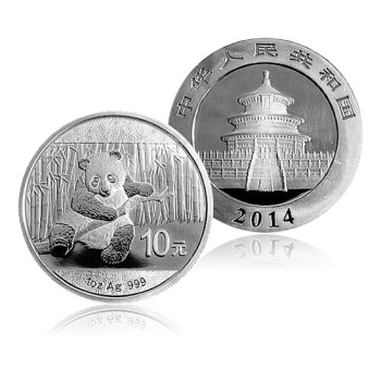 2014年熊猫银币1盎司 圆形银币