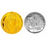 2014 中國佛教圣地 峨眉山金銀幣（1/4盎司金幣+2盎司銀幣）