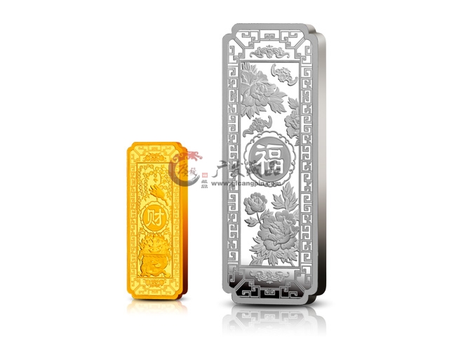     【藏品名称】2013宝泉蛇年贺岁金银条套装1g金+10g银