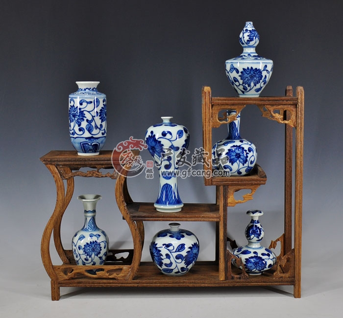 景德镇陶瓷器 手绘青花瓷花瓶