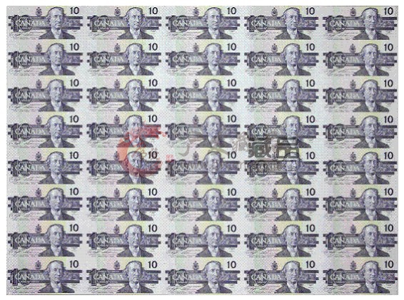 加拿大10元40连体整版钞