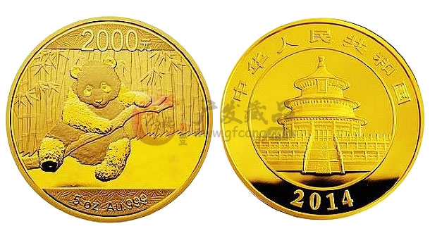 2014年熊猫金币 5盎司