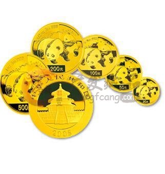 2008年熊貓金幣套裝，須看金幣臉色