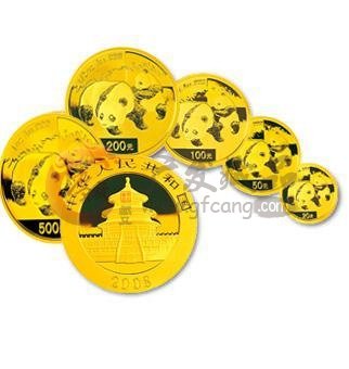 2008年熊猫金币套装，须看金币脸色