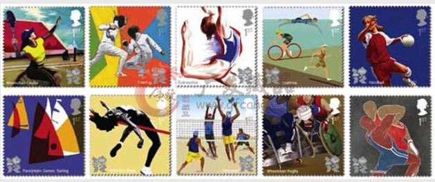 打破惯例的邮票---2012年伦敦奥运会纪念邮票