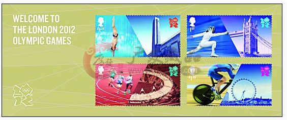  完整登陸中國(guó)的倫敦奧運(yùn)會(huì)紀(jì)念郵票