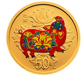 鉴赏2019中国己亥(猪)年3克圆形彩色金币 鉴赏2019中国己亥(猪)年3克圆形彩色金币
