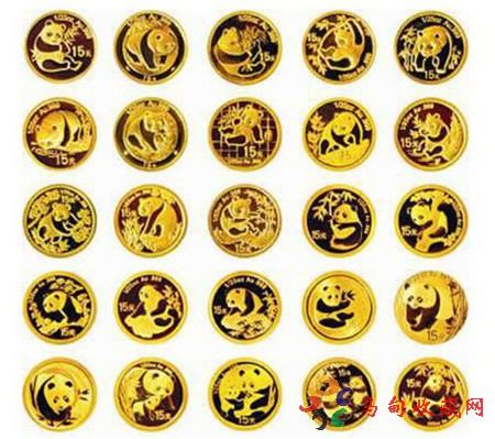 中国熊猫金币发行25周年1/25盎司纪念金币