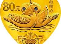80元2017并蒂同心金幣設計有什么特點   值得收藏嗎