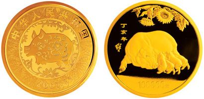 2007年生肖豬年10kg精制金幣收藏分析及建議