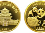 1987年12盎司精制熊貓金幣1000元