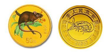 2008年1/10盎司生肖鼠年彩色金币收藏价值怎么样