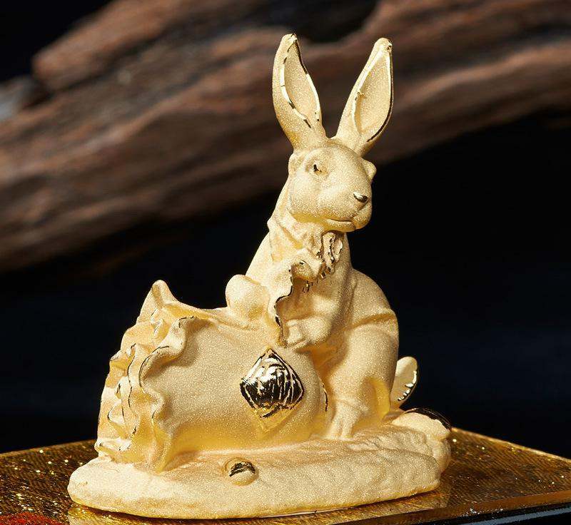 黄金兔摆件节节攀升，收藏观赏双重价值