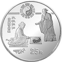 中国古代科技发明发现太极1/4盎司纪念铂币