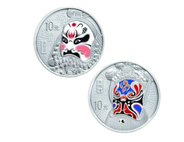 京剧脸谱金银币