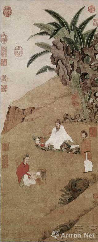 宋 钱选(传)卢仝烹茶图 台北故宫博物院藏